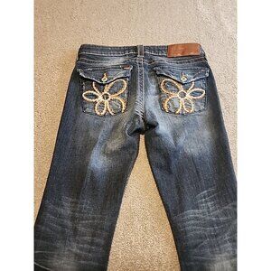 Dang Chicks Womens Daisy Low Rise Bootcut Jeans Sz 29 Patriotic Cowgirl Rodeo